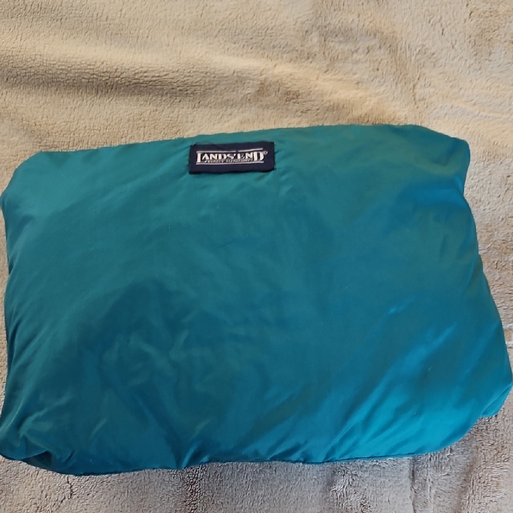 Lands' End Turquoise Packable Jacket - image 2